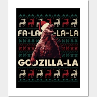 Christmas Godzilla Posters and Art